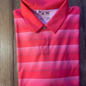 Adidas Men's Pink Golf Shirt, Size M